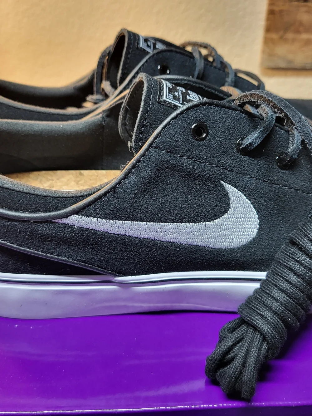 *NEW* Nike SB Zoom Stefan Janoski OG+ Black White Shoes Size Men's 8 Women's 9.5